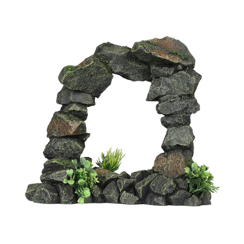 Visuel 1 du produit Décor aquarium della arch l coloris gris en polyrésine - 1 x 12,6 x 246 cm