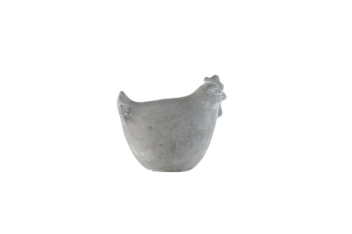 Visuel 1 du produit Poule en ciment gris Pot&Déco - 11 x 7 x 10 cm
