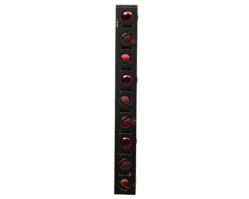 Visuel 1 du produit Boîte de 9 mini-boules de Noël en verre bordeaux - Ø 3 cm