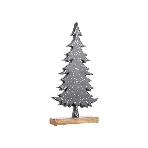 Visuel 1 du produit Grand sapin à poser en bois gris - 47 x 25 x 6 cm