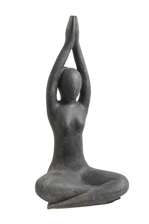 Visuel 1 du produit Décoration pour jardin aquatique coloris noir en pierre reconstituée figurine yoga SEDA Sukhasan Diving Hight - 125 cm