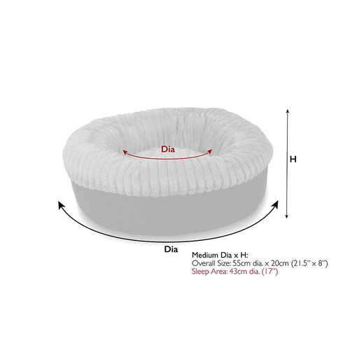 Visuel 5 du produit Couchage pour chien ou chat coloris gris corbeille ronde Scruffs Ellen - Taille M Ø 55 cm