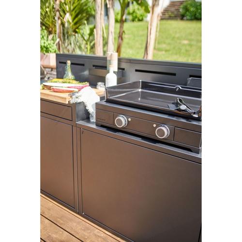 Visuel 8 du produit Plancha Modern électrique coloris noir en acier Forge Adour - 65,5 x 57,3 x 23,8 cm