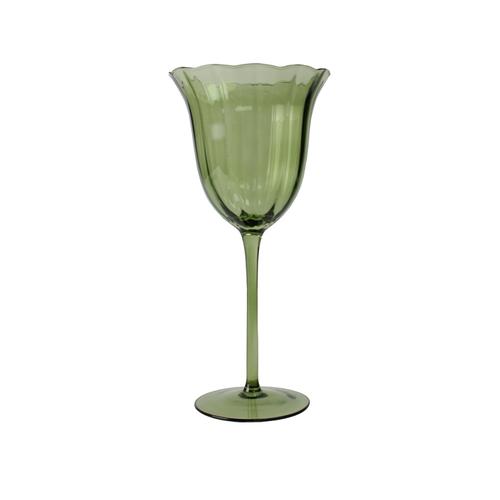 Visuel 1 du produit Ensemble de 4 verres à pied en verre vert Eden - 48,5 cl