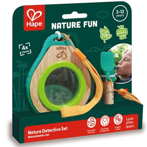 Visuel 1 du produit Kit de détective de la nature en bambou Hape à partir de 5 ans - 15 x 15 x 3,6 cm