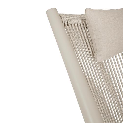Visuel 3 du produit Fauteuil lounge sable en aluminium et corde Bizzotto Aloha - 66 x 84 x 98 cm