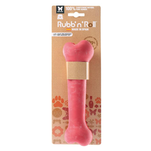 Visuel 1 du produit Os en caoutchouc pour chien Rubb’n’Red - 22 cm