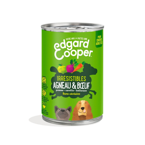 Visuel 1 du produit Pâtée pour chien adulte à l'agneau et au bœuf sans céréales Edgard & Cooper - 400 g