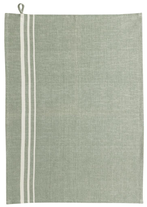 Visuel 1 du produit Torchon vert thym en coton recyclé Rib - 50 x 70 cm