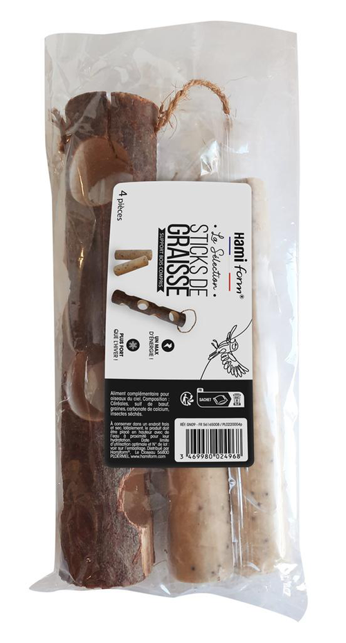 Visuel 1 du produit Sticks de graisse pour oiseaux de la nature avec support Closeau