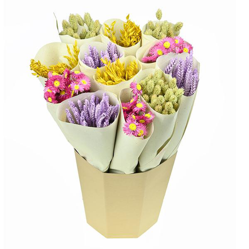Visuel 1 du produit Bouquet de fleurs séchées botte colorée Naturalys - 50 cm
