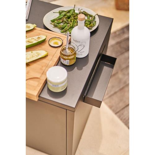 Visuel 7 du produit Desserte roulante fermée pour plancha en acier noir Forge Adour - 81 x 63 x 74 cm