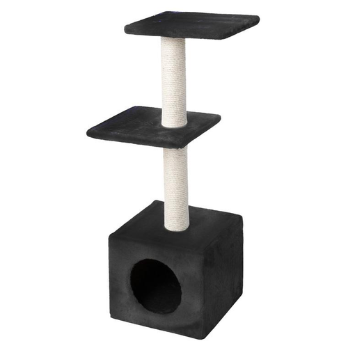 Visuel 1 du produit Arbre à chat avec panier et griffoir coloris noir Palazzo - 90 cm