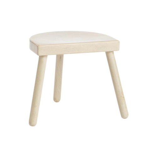 Visuel 1 du produit Tabouret demi-cercle en bois de manguier naturel - 30 x 24,8 x 4 cm