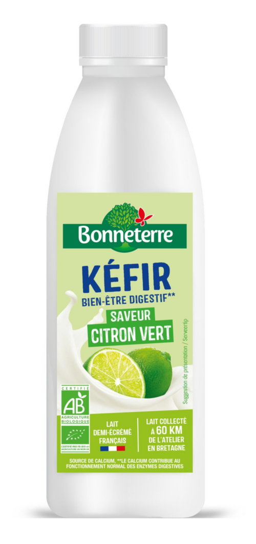 Visuel 1 du produit Kéfir saveur citron vert bio Bonneterre - 500 ml