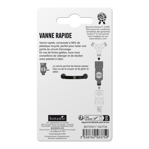 Visuel 2 du produit Vanne rapide botanic® avec embout automatique - Débit réglable