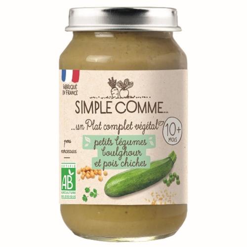 Visuel 1 du produit Petit pot pois chiches, courgette et boulghour bio dès 10 mois Simple Comme - 200 g