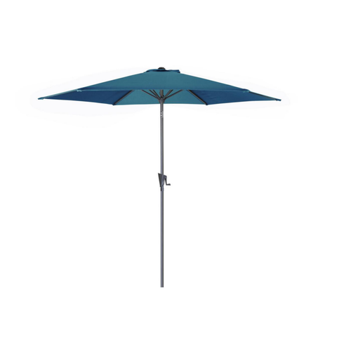 Visuel 1 du produit Parasol droit bleu en aluminium rond Proloisirs Tilt - Ø 3 m
