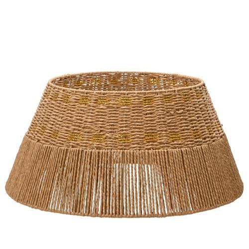 Visuel 1 du produit Cache-pied pour sapin de Noël de 180 cm coloris beige en corde - Ø 59 x H 28 cm