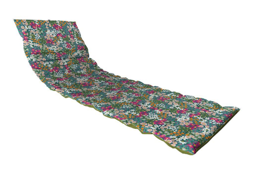 Visuel 1 du produit Matelas en polyester/coton fleuri multicolore Ondulo La Petite Fleuriste - 174 x 60 x 5 cm
