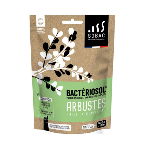 Visuel 1 du produit Bactériosol arbustes, haies, conifères 100 % naturel Sobac - 500 g