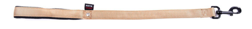 Visuel 1 du produit Laisse pour chien en nylon double épaisseur uni coloris beige confort Martin Sellier - Taille L 25/60