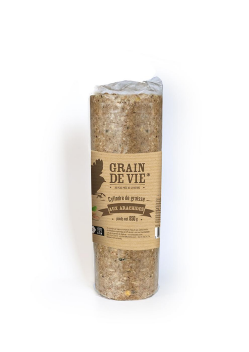 Visuel 1 du produit Cylindre de graisse pour oiseaux du ciel aux arachides Grain de Vie - 850 g