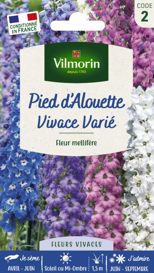 Visuel 1 du produit Graines de Pied d’Alouette vivace varié Vilmorin - graines à semer