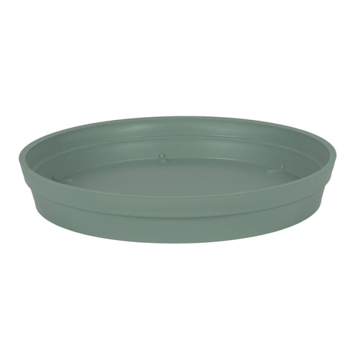 Visuel 1 du produit Soucoupe ronde en polypropylène vert laurier Eda Toscane - Ø 28 cm