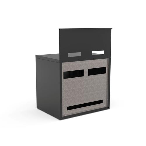 Visuel 3 du produit Support pour plancha coloris noir en acier - 80 x 60 x 109 cm