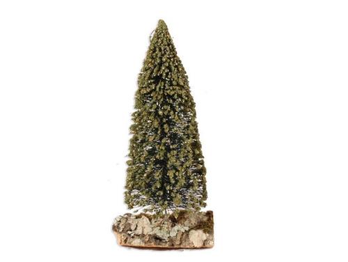 Visuel 1 du produit Set de 2 pins pour crèche ou village de Noël coloris vert en plastique et liège - H 20 cm
