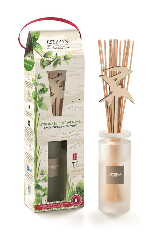 Visuel 1 du produit Bouquet parfumé initial avec recharge Citronnelle et menthe Esteban - 100 ml