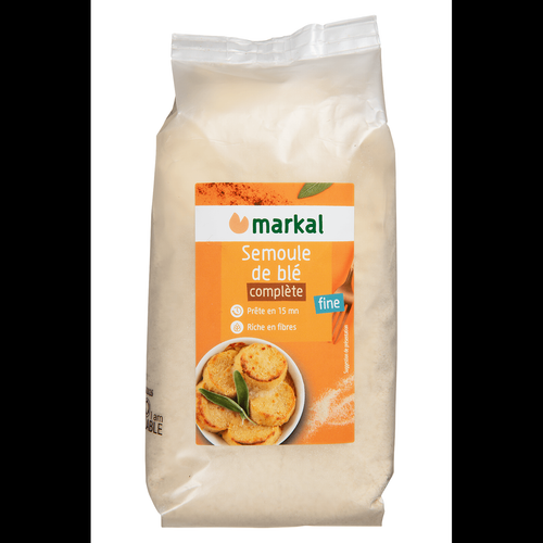 Visuel 1 du produit Semoule complète de blé dur bio – 500 gr
