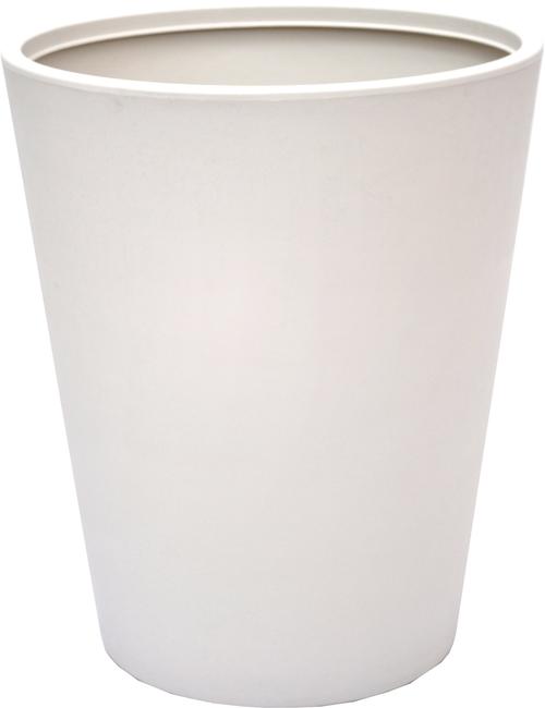 Visuel 1 du produit Pot conique en polyéthylène coloris blanc pierre Chapelu Architect - Ø 60 x H 73 cm