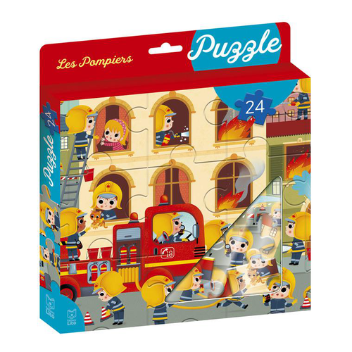 Visuel 1 du produit Ma boîte à puzzle 24 pièces “les pompiers” Editions Lito