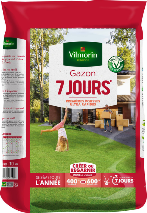 Visuel 1 du produit Gazon 7 jours Vilmorin - Sac de 10 kg