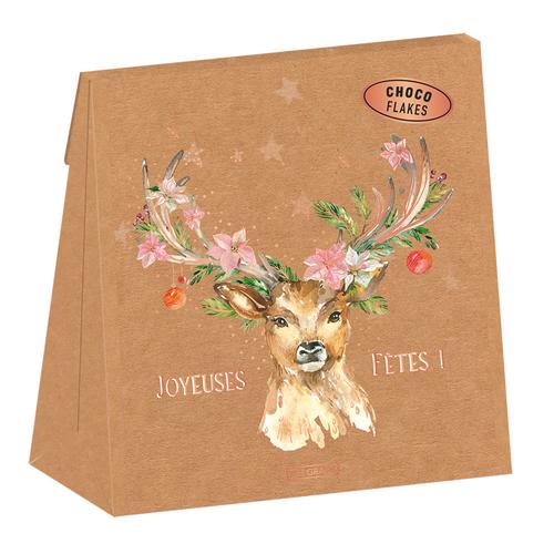 Visuel 1 du produit Chocoflakes de Noël « Joyeuses Fêtes » village de Noel Art Grafik - 80 g