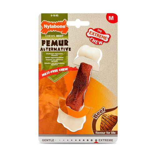 Visuel 1 du produit Os à mâcher Nylabone Fémur bœuf Extrem taille M