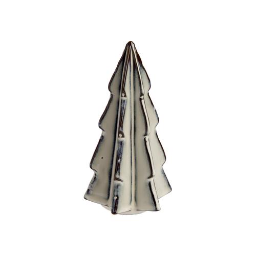 Visuel 1 du produit Sapin de Noël décoratif en grès gris petit modèle - Ø 8 x H 15,5 cm