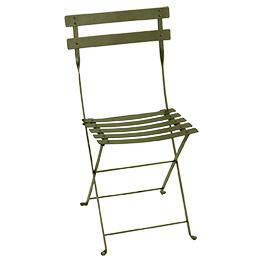 Visuel 1 du produit Chaise pliante Bistro coloris vert en acier Fermob - 38 x 40 cm