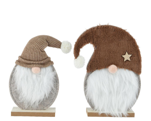Visuel 1 du produit Gnome à bonnet marron à poser - 5 x 16 x 25,5 cm