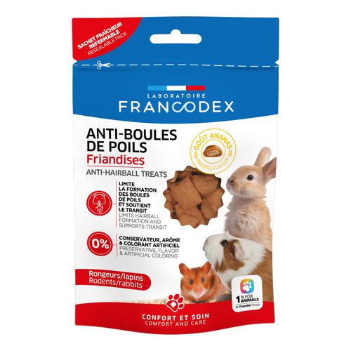Visuel 1 du produit Friandises anti boules de poils pour lapin en sachet de 50 g