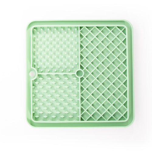 Visuel 1 du produit Tapis à lécher pour chien en silicone coloris vert trio Martin Sellier - 20 cm