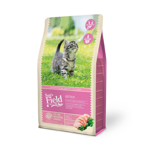 Visuel 1 du produit Croquette pour chaton au poulet Sam's Field - 2,5 kg
