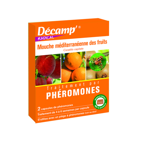 Visuel 1 du produit Phéromones anti-mouche méditerranéenne des fruits Décamp - Les deux capsules
