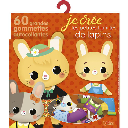 Visuel 1 du produit Mes petites familles d'animaux en gommettes “les lapins” Editions Lito