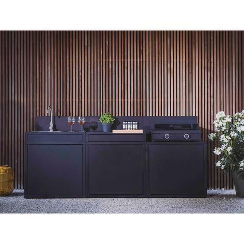 Visuel 7 du produit Support pour plancha coloris noir en acier - 80 x 60 x 109 cm