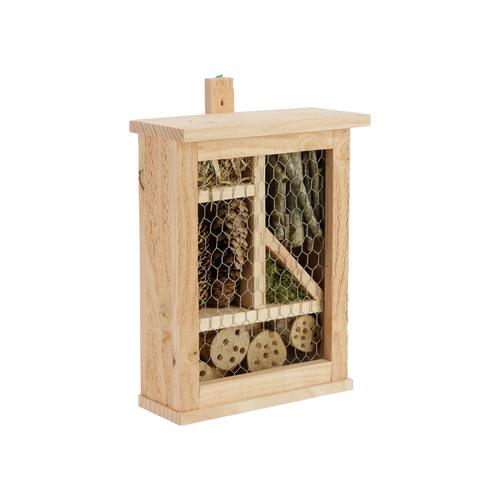 Visuel 1 du produit Hôtel à insectes carré en bois coloris naturel