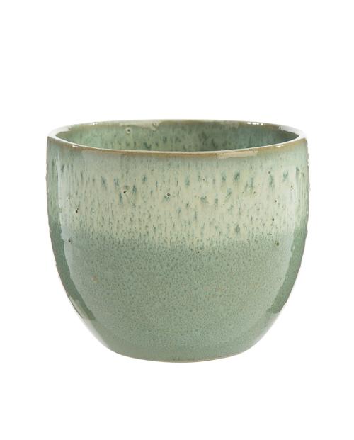 Visuel 1 du produit Cache-pot en céramique vert Basalt - Ø 15 x H 10 cm