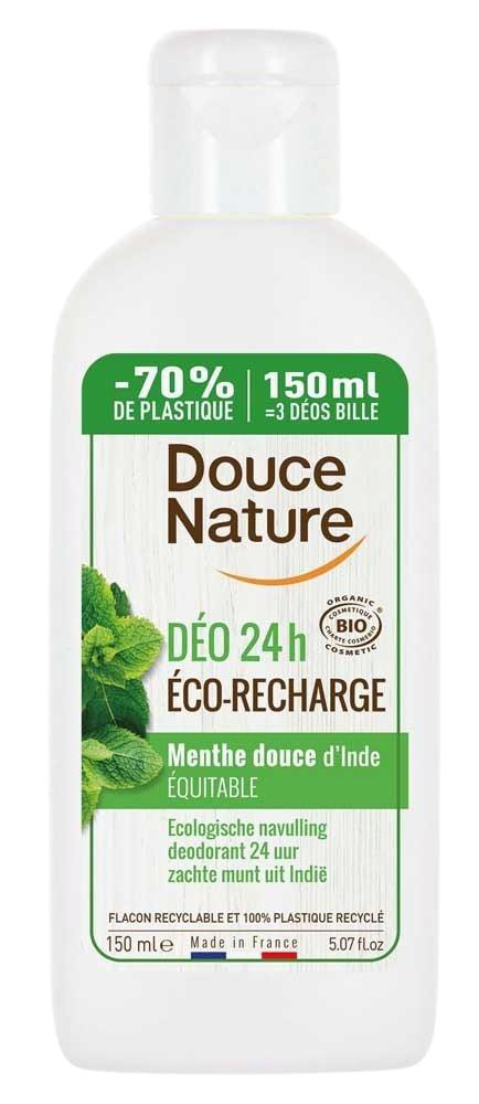 Visuel 1 du produit Éco-recharge de déodorant menthe douce bio Douce Nature - 150 ml